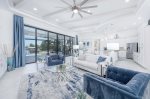 Open Floor Plan with Accents of Blue and White for the Perfect Florida Feeling